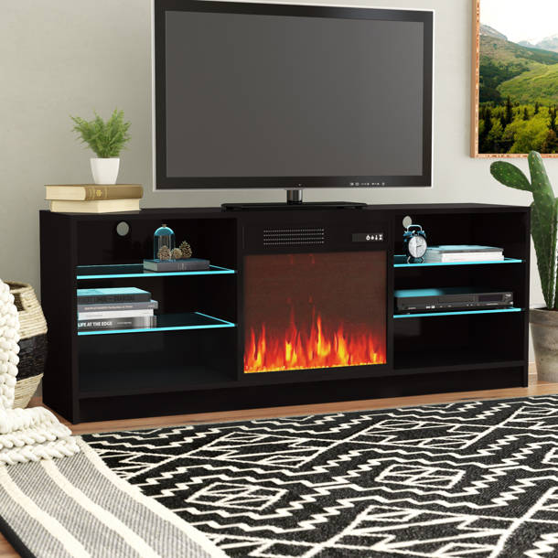 Orren Ellis Earle TV Stand for TVs up to 65" with Electric Fireplace